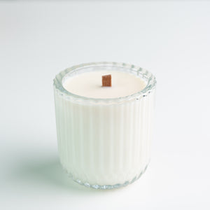 Ruffled Glass Jar Candle