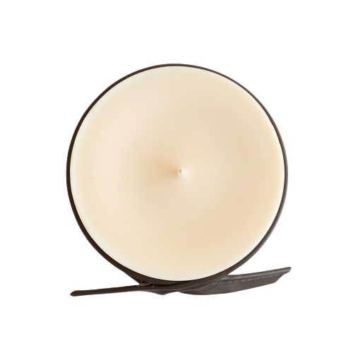 Decorated Soy Wax Candle LEATHER AND SMOKE